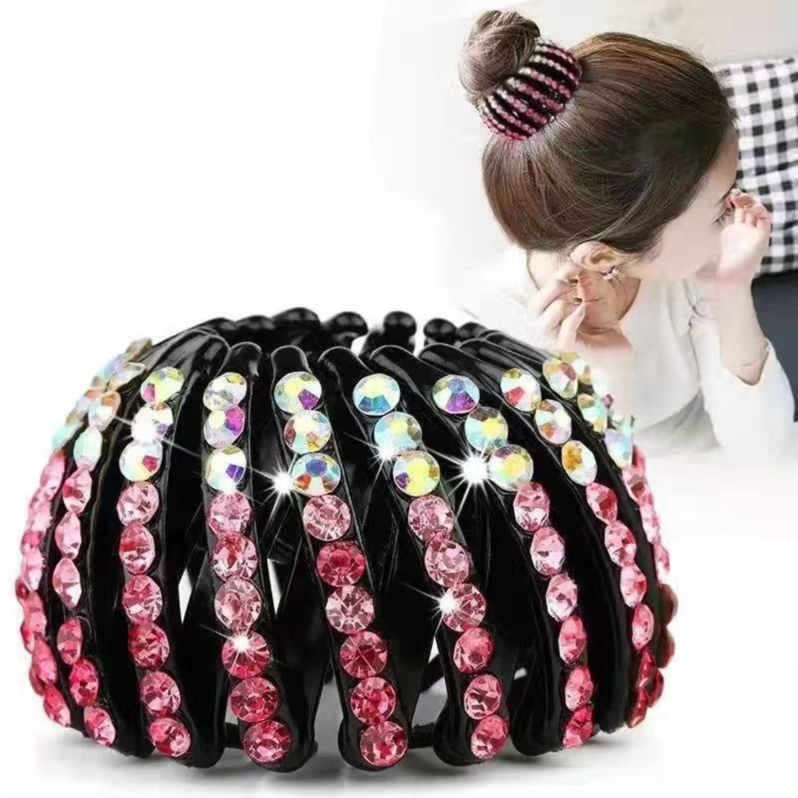 Velvet Texture Hair Bun Maker with Embedded Rhinestones Elastic Hair Ring for High Ponytail and Messy Bun Hairstyling Tool Medium Size One Size рожевий
Velvet Texture Hair Bun Maker with Embedded Rhinestones Elastic Hair Ring for High Ponytail and Messy Bun Hairstyling Tool Medium Size One Size рожевий