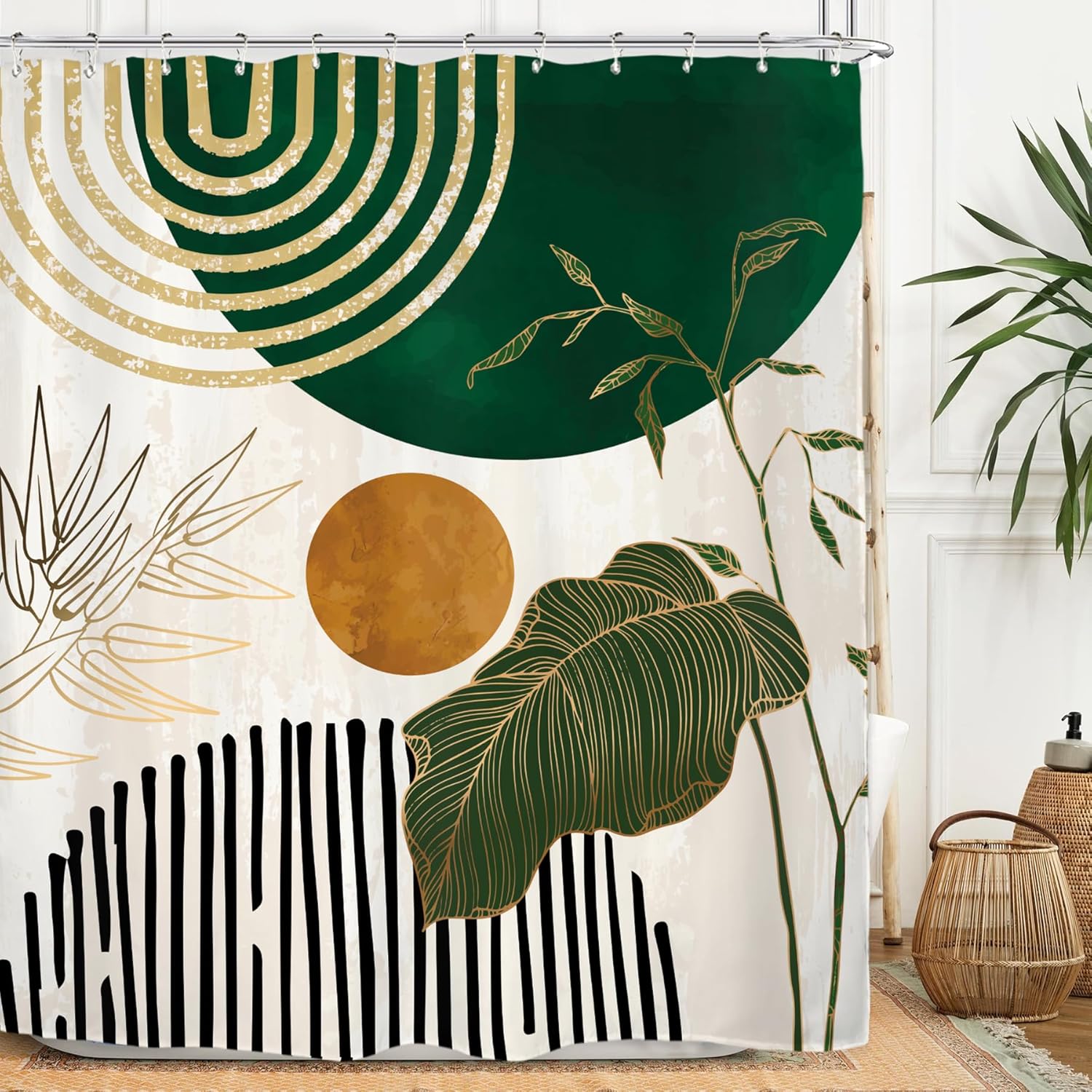 Abstract Waterfall Forest Shower Curtain Set Emerald Green Japanese Hokusai Aesthetic Landscape Forest Tree Polyester Waterproof W60H190(CM)-1 Pcs
Abstract Waterfall Forest Shower Curtain Set Emerald Green Japanese Hokusai Aesthetic Landscape Forest Tree Polyester Waterproof W60H190(CM)-1 Pcs