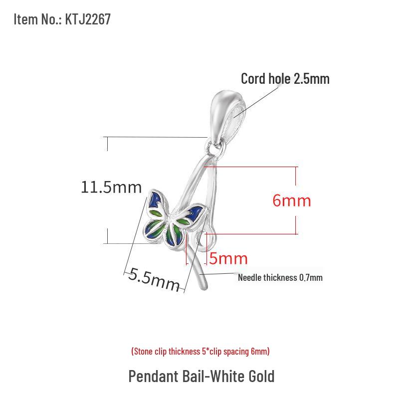 925 Sterling Silver Butterfly Peace Buckle Necklace Accessory for DIY Jade or Amber Pendant
925 Sterling Silver Butterfly Peace Buckle Necklace Accessory for DIY Jade or Amber Pendant
