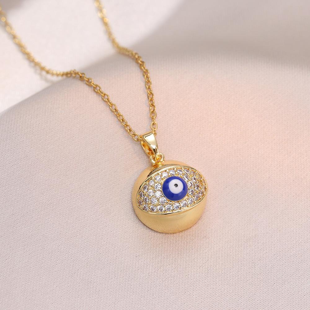 Punk Creative Zircon Blue Evil Eye Round Pendant Necklaces for Women Men Fashion Stainless Steel Chain Jewelry Accessories Gifts
Punk Creative Zircon Blue Evil Eye Round Pendant Necklaces for Women Men Fashion Stainless Steel Chain Jewelry Accessories Gifts