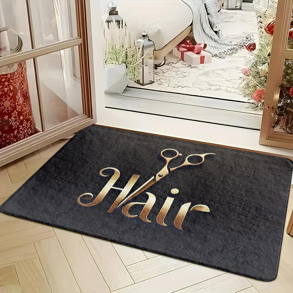 Vintage Barber Scissors Logo Area Rug - Professional Hair Salon Style Decorative Non-Slip Floor Mat for Home , Office , Shop 40x60cm
Vintage Barber Scissors Logo Area Rug - Professional Hair Salon Style Decorative Non-Slip Floor Mat for Home , Office , Shop 40x60cm