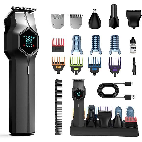 Beard Trimmer for Men, Magnetic Snap-on Replacement Heads & Charging Dock, IPX7 Waterproof Cordless Hair Clippers, Mens Grooming Kits сірий колір
Beard Trimmer for Men, Magnetic Snap-on Replacement Heads & Charging Dock, IPX7 Waterproof Cordless Hair Clippers, Mens Grooming Kits сірий колір
