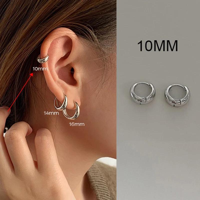 Copper Minimalist Huggie Thick Metal Hoop Earrings for Women Simple Circle Small Ear Buckle Punk Unisex Rock Zircon 10/14/16MM
Copper Minimalist Huggie Thick Metal Hoop Earrings for Women Simple Circle Small Ear Buckle Punk Unisex Rock Zircon 10/14/16MM