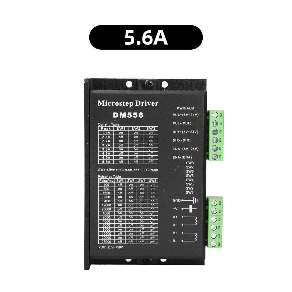 2-Phase Stepper Motor Driver DM542 DM566 20-50V 4.2A 5.6A 200KHz High Speed Pulse Adjustable Subdivisions Optocoupler Isolation
2-Phase Stepper Motor Driver DM542 DM566 20-50V 4.2A 5.6A 200KHz High Speed Pulse Adjustable Subdivisions Optocoupler Isolation