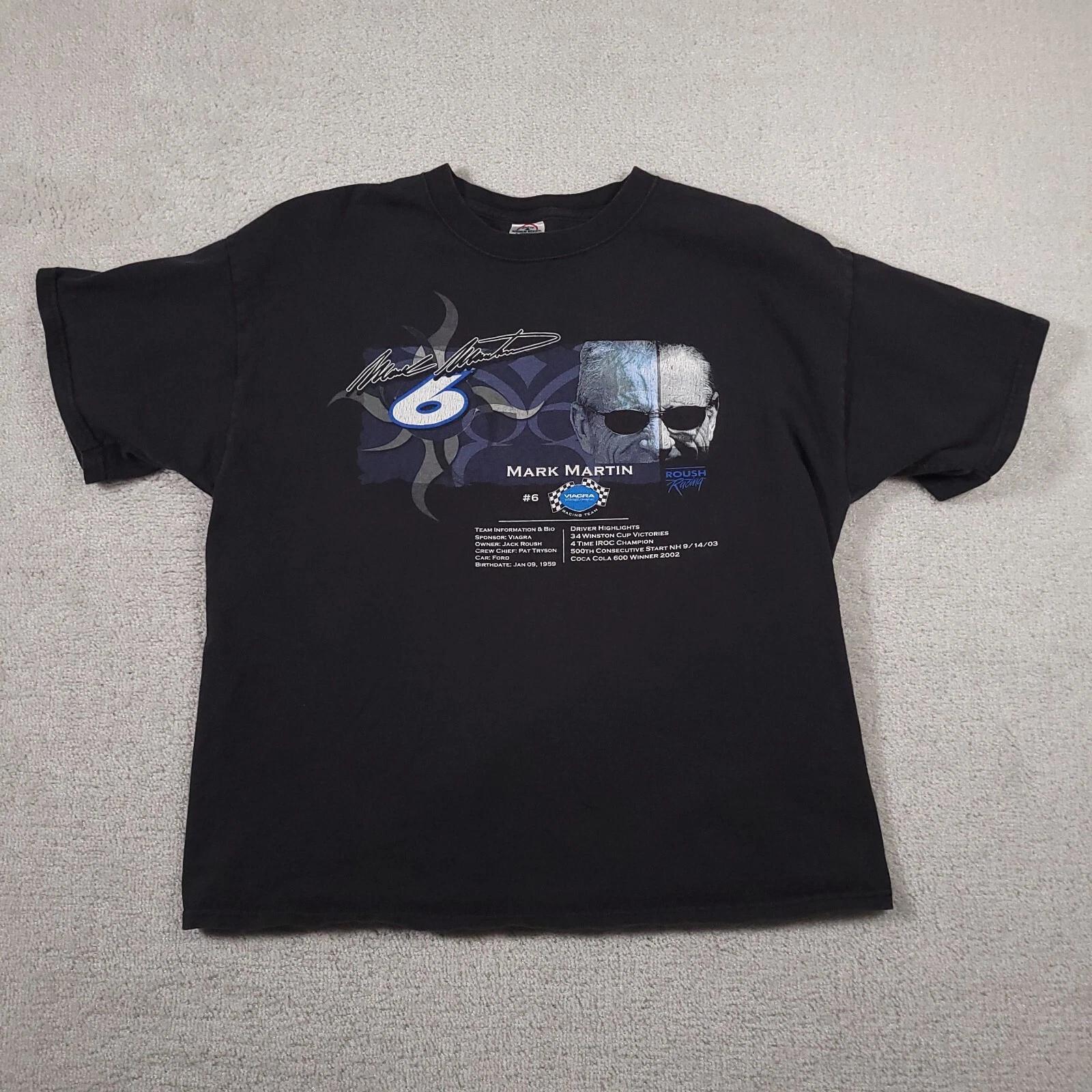 Vtg Mark Martin Nascar T-Shirt All Over Print Logo Viagra Roush Racing Mens XL 100
Vtg Mark Martin Nascar T-Shirt All Over Print Logo Viagra Roush Racing Mens XL 100