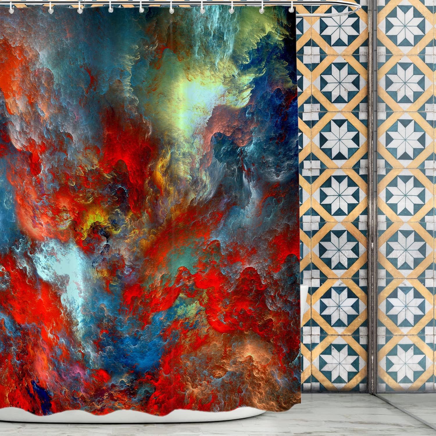 Abstract Galaxy Shower Curtain Cosmic Cloud Art Bathroom Decor Space Inspired Bath Curtain Vibrant Color Design Modern Home W60H190(CM)-1 Pcs
Abstract Galaxy Shower Curtain Cosmic Cloud Art Bathroom Decor Space Inspired Bath Curtain Vibrant Color Design Modern Home W60H190(CM)-1 Pcs