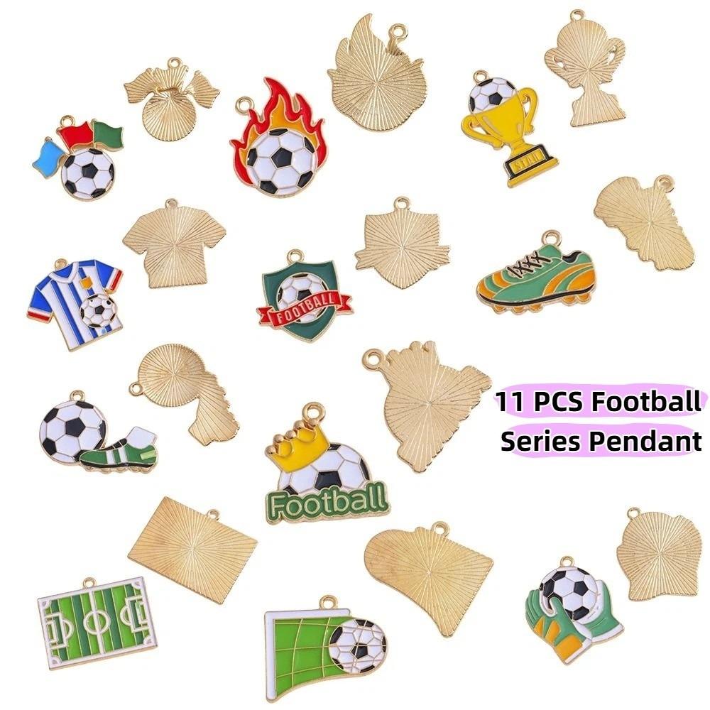 Green Color Football Series Pendant Enamel Design Football Charm Pendants Earrings Making 11 PCS
Green Color Football Series Pendant Enamel Design Football Charm Pendants Earrings Making 11 PCS