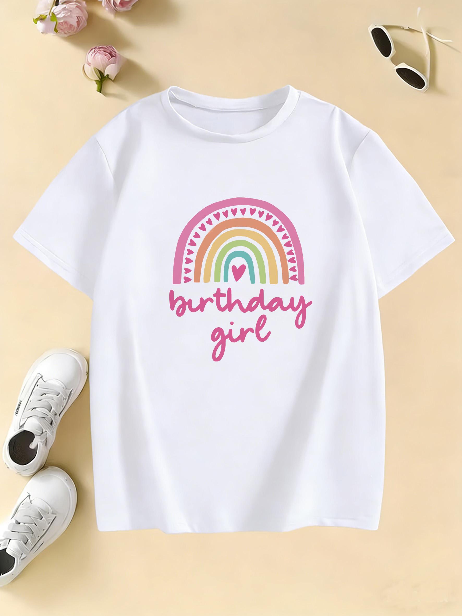 Cartoon Children s Girl Summer and Spring Casual Top, Fashionable Rainbow Love, Birthday Girl Gothic Style T-shirt 100
Cartoon Children s Girl Summer and Spring Casual Top, Fashionable Rainbow Love, Birthday Girl Gothic Style T-shirt 100