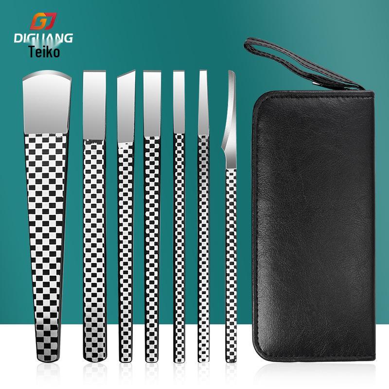 Professional Pedicure Set: High Manganese Steel 7-Piece Ingrown Toenail & Callus Knives Plaid Pedicure Knife
Professional Pedicure Set: High Manganese Steel 7-Piece Ingrown Toenail & Callus Knives Plaid Pedicure Knife