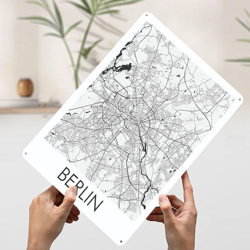 Berlin City Map Poster Customized Wall Art Vintage Metal Signs Retro Tin Plaque for Man Cave Office Decoration Room Home Decor 20x30cm(7.8x11.8inch)
Berlin City Map Poster Customized Wall Art Vintage Metal Signs Retro Tin Plaque for Man Cave Office Decoration Room Home Decor 20x30cm(7.8x11.8inch)