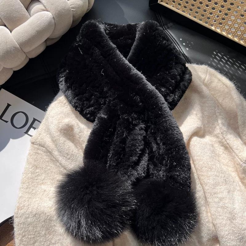 Rex Rabbit Fur Fur Scarf Women s Autumn and Winter Warm Neck Protection Double Sided Plush Scarf Fox Hair Ball Hair Collar чорний
Rex Rabbit Fur Fur Scarf Women s Autumn and Winter Warm Neck Protection Double Sided Plush Scarf Fox Hair Ball Hair Collar чорний