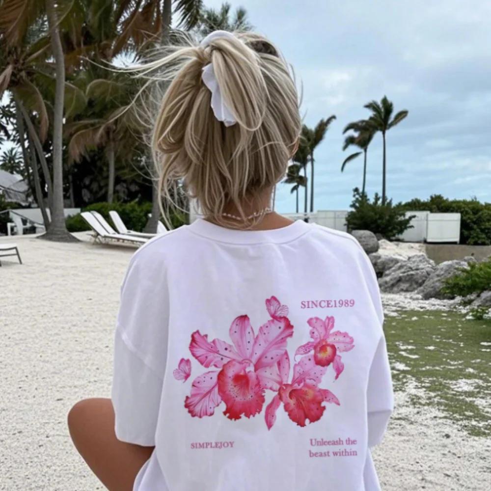 Girls printed short-sleeved T-shirt cotton comfortable student style summer casual outfit sweet and fashionable M
Girls printed short-sleeved T-shirt cotton comfortable student style summer casual outfit sweet and fashionable M