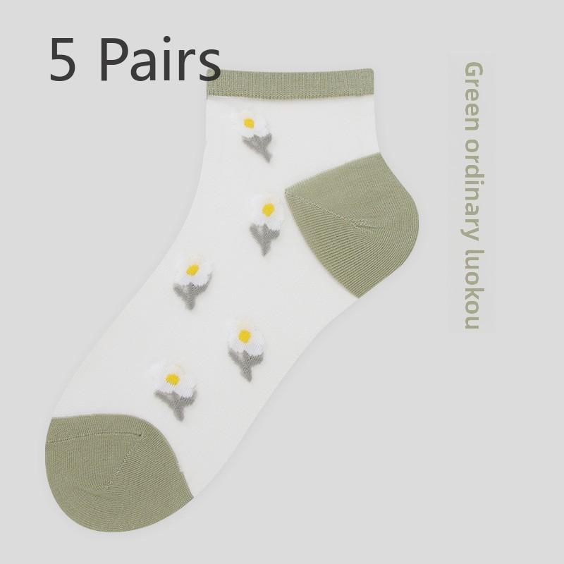 5 пар прозрачных носков из кристального стекловолокна, женские носки средней длины, весенние и летние тонкие дышащие короткие чулки 5 Pairs зелёный
5 пар прозрачных носков из кристального стекловолокна, женские носки средней длины, весенние и летние тонкие дышащие короткие чулки 5 Pairs зелёный