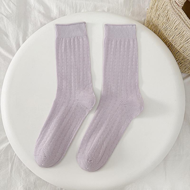 Solid-color Socks - Light Summer Style with Mesh Lining, Eye-catching Tube-shaped Design, Simple and Versatile, Stackable, Without Bones. 1 pair фиолетовый
Solid-color Socks - Light Summer Style with Mesh Lining, Eye-catching Tube-shaped Design, Simple and Versatile, Stackable, Without Bones. 1 pair фиолетовый