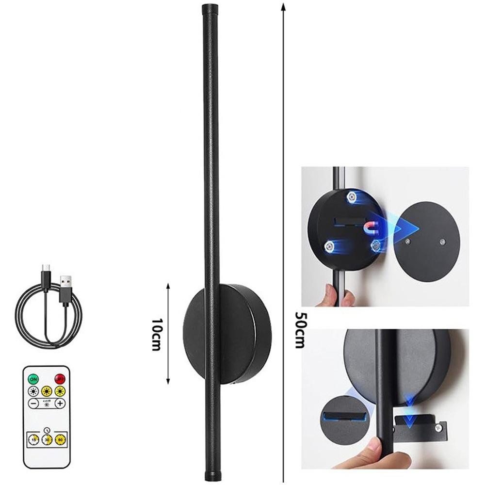 Long Strip LED Wall Lamp 360° Adjustable Rechargeable Wall Sconces Magnetic Mounting with Remote Control Wall Light
Long Strip LED Wall Lamp 360° Adjustable Rechargeable Wall Sconces Magnetic Mounting with Remote Control Wall Light