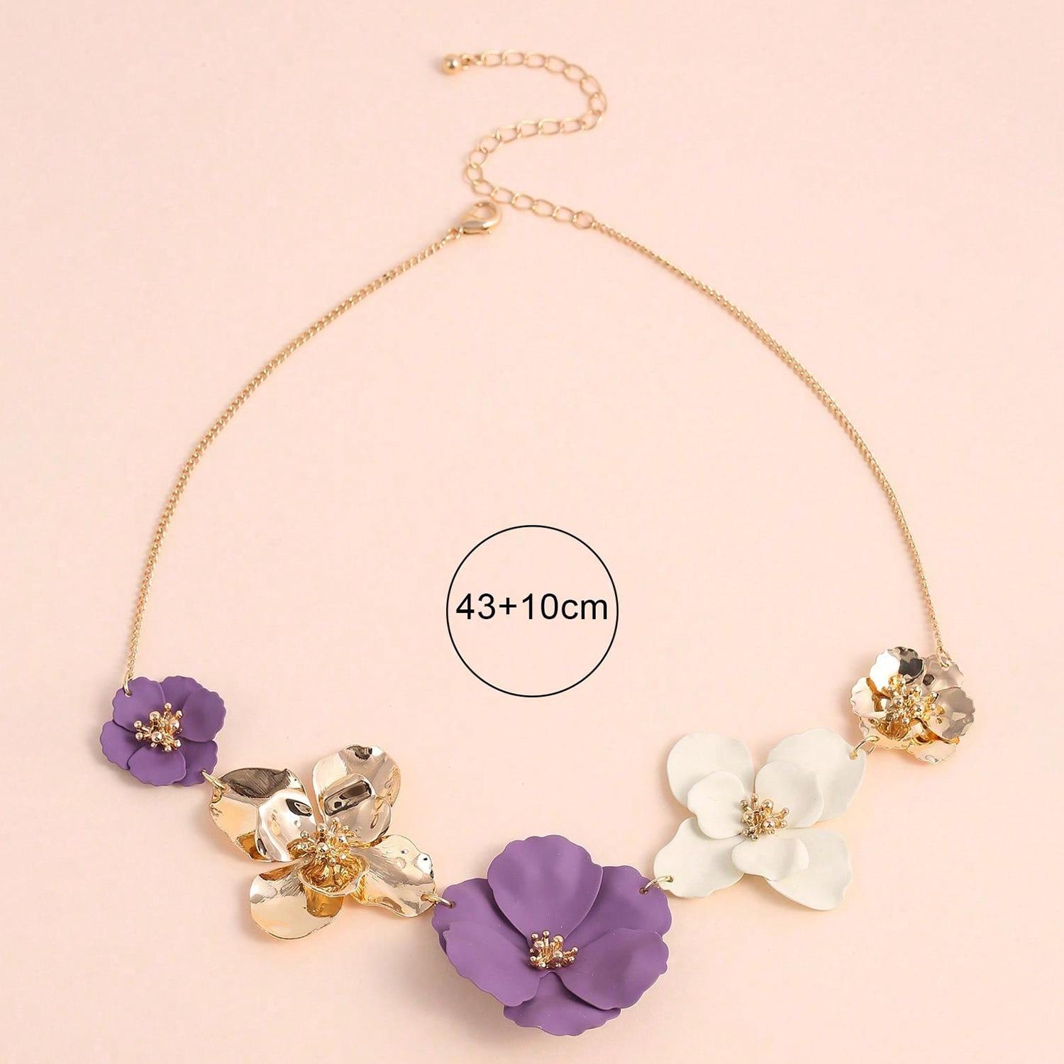 Модне кольє для жіночих ювелірних виробів фіолетовий
Модне кольє для жіночих ювелірних виробів фіолетовий