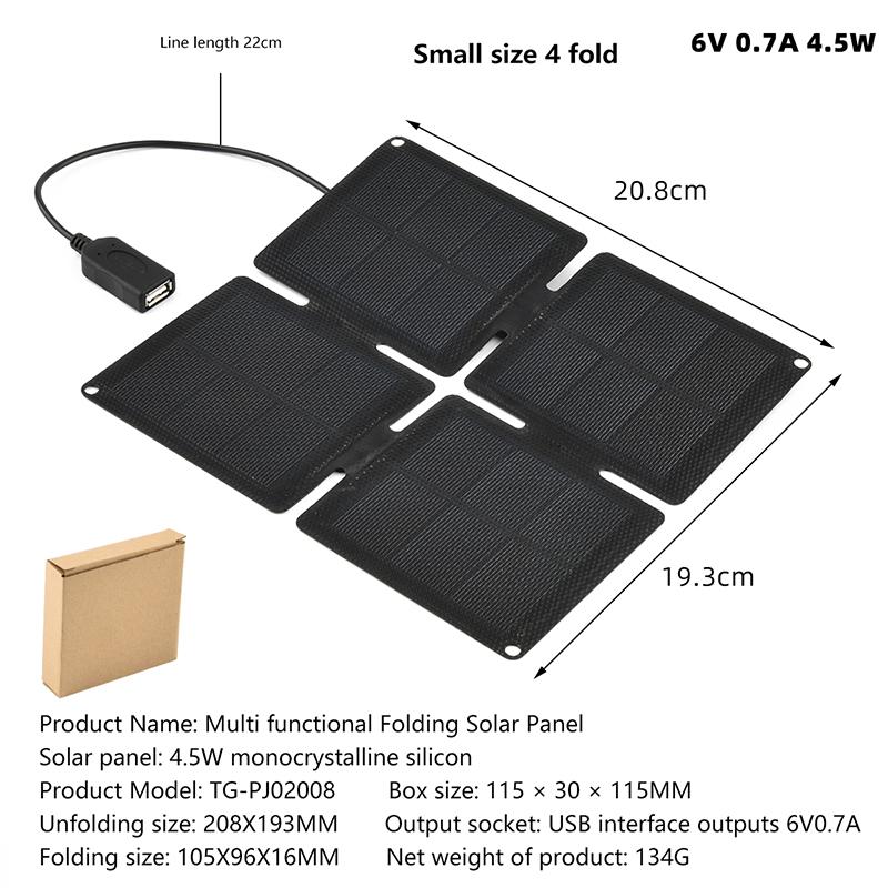 Portable Solar Panel With Usb Safe Charge Phone Charging For Outdoor Hiking Camping Home Foldable Mobile Power Supply Bank 6V A2
Portable Solar Panel With Usb Safe Charge Phone Charging For Outdoor Hiking Camping Home Foldable Mobile Power Supply Bank 6V A2