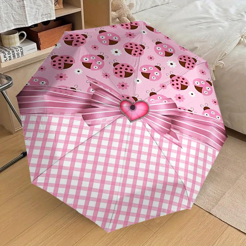 1pc Ladybug Pink Plaid Automatic Open/Close Umbrella, 8-Rib Sturdy Frame, Umbrella for Travel, Everyday, Formal Events yy251126011
1pc Ladybug Pink Plaid Automatic Open/Close Umbrella, 8-Rib Sturdy Frame, Umbrella for Travel, Everyday, Formal Events yy251126011