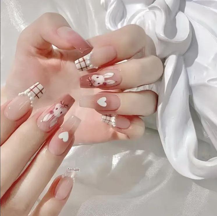 Девичьи носимые накладные ногти в виде сердечек и кроликов - Милые, легкая роскошь и съемные
Девичьи носимые накладные ногти в виде сердечек и кроликов - Милые, легкая роскошь и съемные