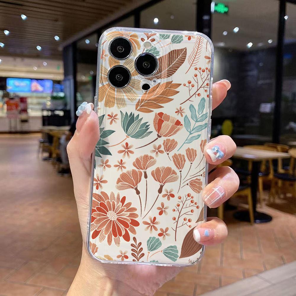 Fashion Flower Pattern Phone Case for iPhone 17 Air 16 15 14 Plus 13 12 11 Pro Max X Xs XR 8 e Soft TPU Transparent Cover iPhone 11 Pro Max
Fashion Flower Pattern Phone Case for iPhone 17 Air 16 15 14 Plus 13 12 11 Pro Max X Xs XR 8 e Soft TPU Transparent Cover iPhone 11 Pro Max