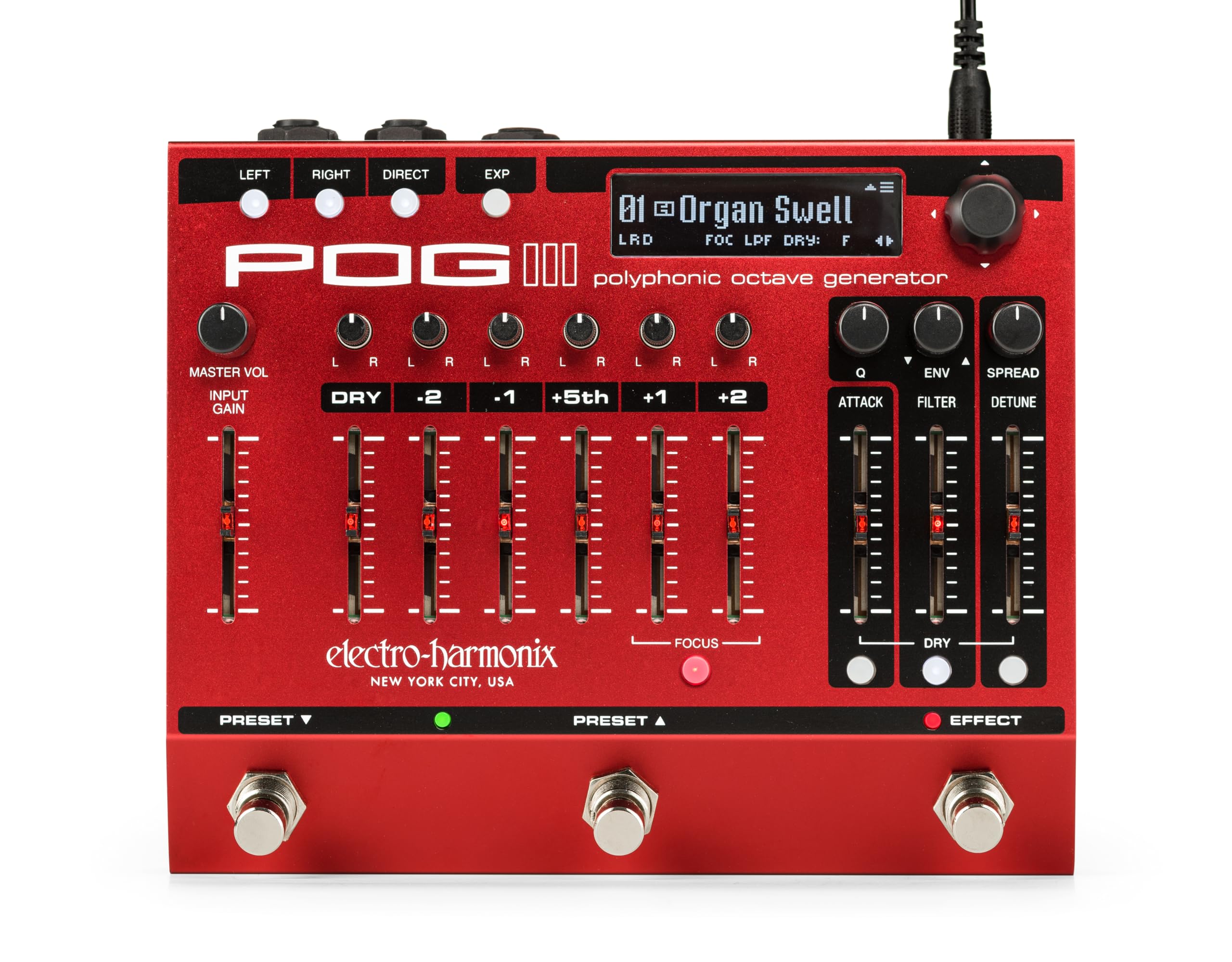 POG3 Polyphonic Octave Generator Octaver Guitar Effector Bass Effector ELECTRO-HARMONIX червоний
POG3 Polyphonic Octave Generator Octaver Guitar Effector Bass Effector ELECTRO-HARMONIX червоний
