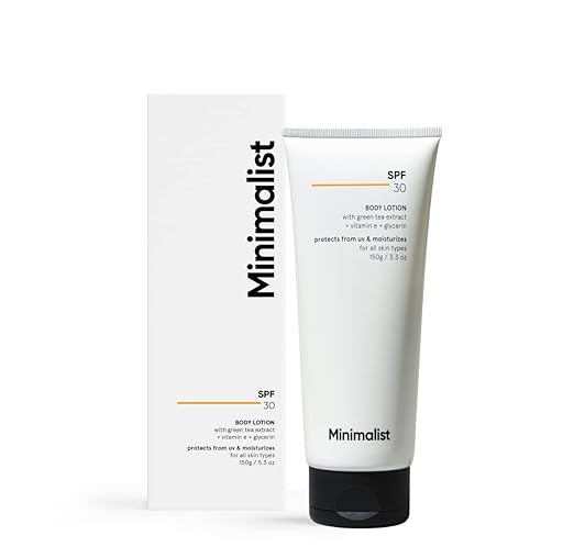 Минималистичный солнцезащитный лосьон для тела SPF 30, защита от UVA и UVB, 150 г | Широкий спектр действия PA+++, для всех типов кожи | Для мужчин и женщин 150 GM
Минималистичный солнцезащитный лосьон для тела SPF 30, защита от UVA и UVB, 150 г | Широкий спектр действия PA+++, для всех типов кожи | Для мужчин и женщин 150 GM