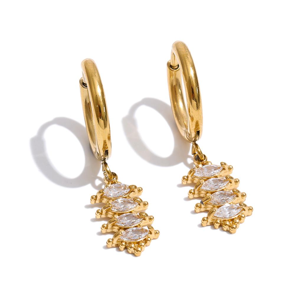 Yhpup Stainless Steel Cubic Zirconia Drop Hoop Earrings Shiny Dainty Daily Prom Jewelry PVD Plated Accessories
Yhpup Stainless Steel Cubic Zirconia Drop Hoop Earrings Shiny Dainty Daily Prom Jewelry PVD Plated Accessories