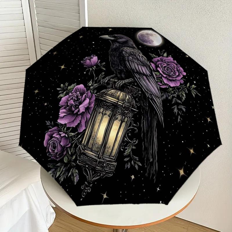 1pc Moonlit Raven with Purple Roses Umbrella with Plastic Handle,Suitable for All Seasons Home Travel Outdoor UmbrellaDD1530
1pc Moonlit Raven with Purple Roses Umbrella with Plastic Handle,Suitable for All Seasons Home Travel Outdoor UmbrellaDD1530