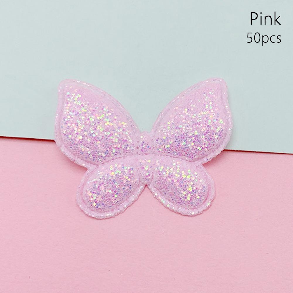 50Pcs New Sew On Mesh Glitter Butterfly Patches DIY 32x25mm Padded Applliques Handmade Clothes Patches Hat Shoes Sewing
50Pcs New Sew On Mesh Glitter Butterfly Patches DIY 32x25mm Padded Applliques Handmade Clothes Patches Hat Shoes Sewing