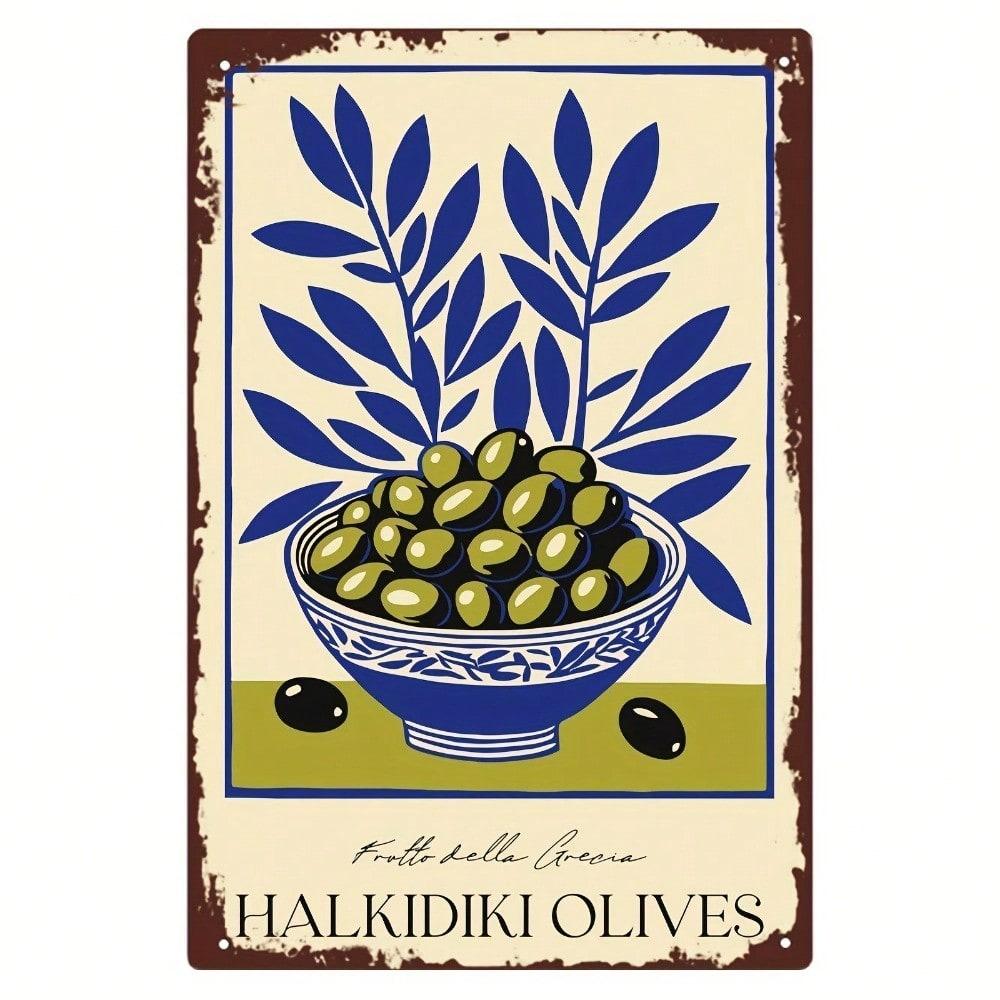 Vintage Olive Blue White Metal Wall Art 8x12 Inch Rustic Greek Decor Tin Sign Kitchen Bar Cafe Garage 20x30 різнокольоровий
Vintage Olive Blue White Metal Wall Art 8x12 Inch Rustic Greek Decor Tin Sign Kitchen Bar Cafe Garage 20x30 різнокольоровий
