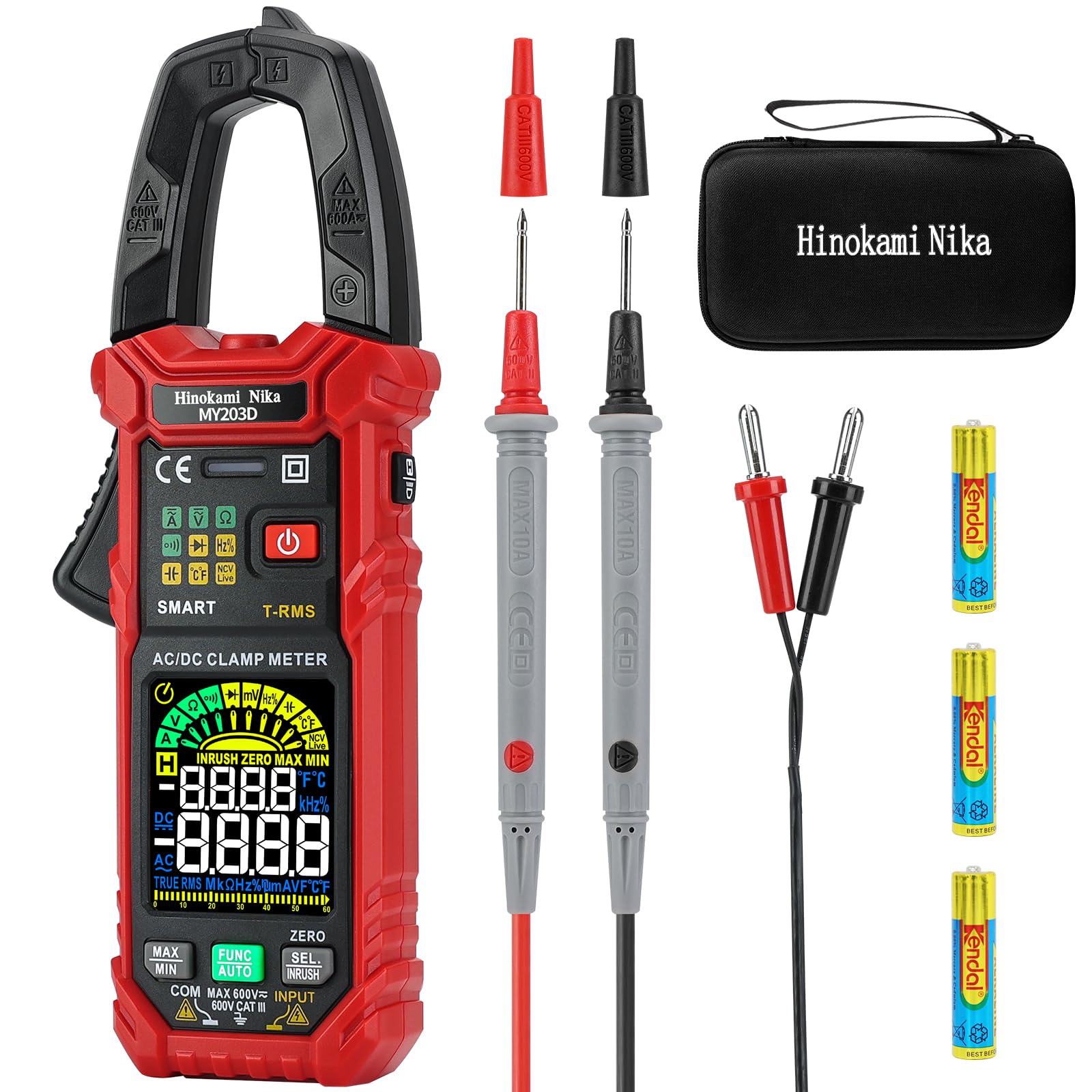 Hinokami Nika 2024 New MY203D Clamp Meter DC Current AC Current 6000 Counts, Dark Current Clamp Tester Resolution up to 0.01A, Ammeter Clamp Leakage
Hinokami Nika 2024 New MY203D Clamp Meter DC Current AC Current 6000 Counts, Dark Current Clamp Tester Resolution up to 0.01A, Ammeter Clamp Leakage