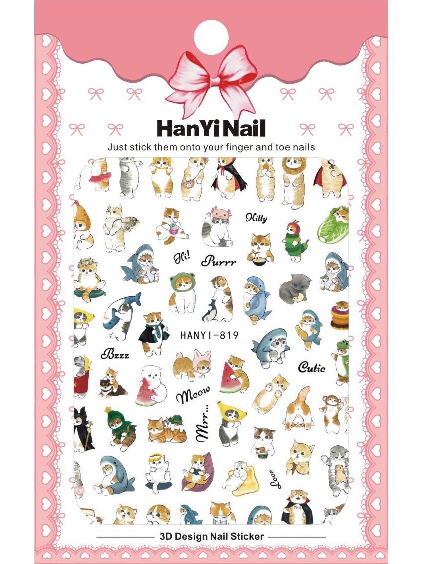 2025 милые наклейки для ногтей с изображением кошек и животных
2025 милые наклейки для ногтей с изображением кошек и животных