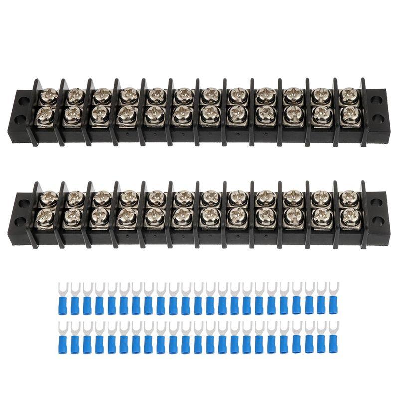 ABUL-2PCS 12 Circuits 12 Positions Terminal Block 20-30A 200-450V Dual Row Screw Terminals Strip
ABUL-2PCS 12 Circuits 12 Positions Terminal Block 20-30A 200-450V Dual Row Screw Terminals Strip