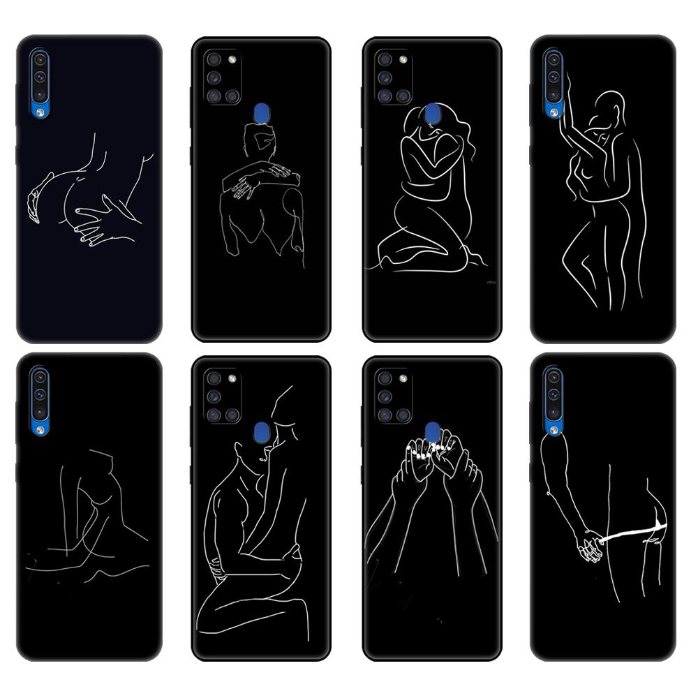 Черный чехол из ТПУ для Samsung Galaxy A50 50S A30S A10 A01 A11 A21S A31 A41 A51 A71 M21 M30S S10 LITE Минималистичная линия сексуальная пара 
Черный чехол из ТПУ для Samsung Galaxy A50 50S A30S A10 A01 A11 A21S A31 A41 A51 A71 M21 M30S S10 LITE Минималистичная линия сексуальная пара