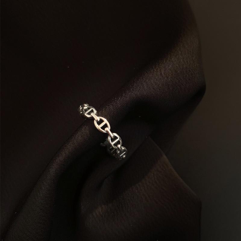 S925 Изысканное серебряное винтажное кольцо на открытый палец с регулируемым размером для женских подарков