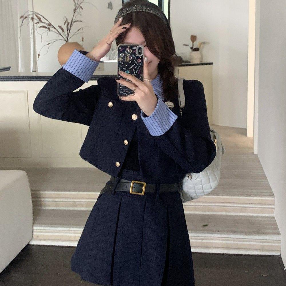 2026 Early Spring Fashion Two-Piece Set: Long Sleeve Patchwork Shirt Jacket + Pleated Skirt. M 50-55kg
2026 Early Spring Fashion Two-Piece Set: Long Sleeve Patchwork Shirt Jacket + Pleated Skirt. M 50-55kg