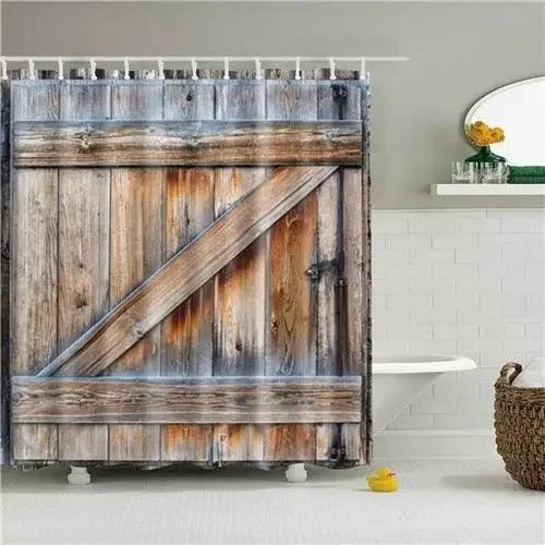 Vintage Style Retro Wood Door Wall Hanging Shower Curtain Bathroom Bath Waterproof Decor Multi-size Geometric Shower Curtains W90XH180cm
Vintage Style Retro Wood Door Wall Hanging Shower Curtain Bathroom Bath Waterproof Decor Multi-size Geometric Shower Curtains W90XH180cm
