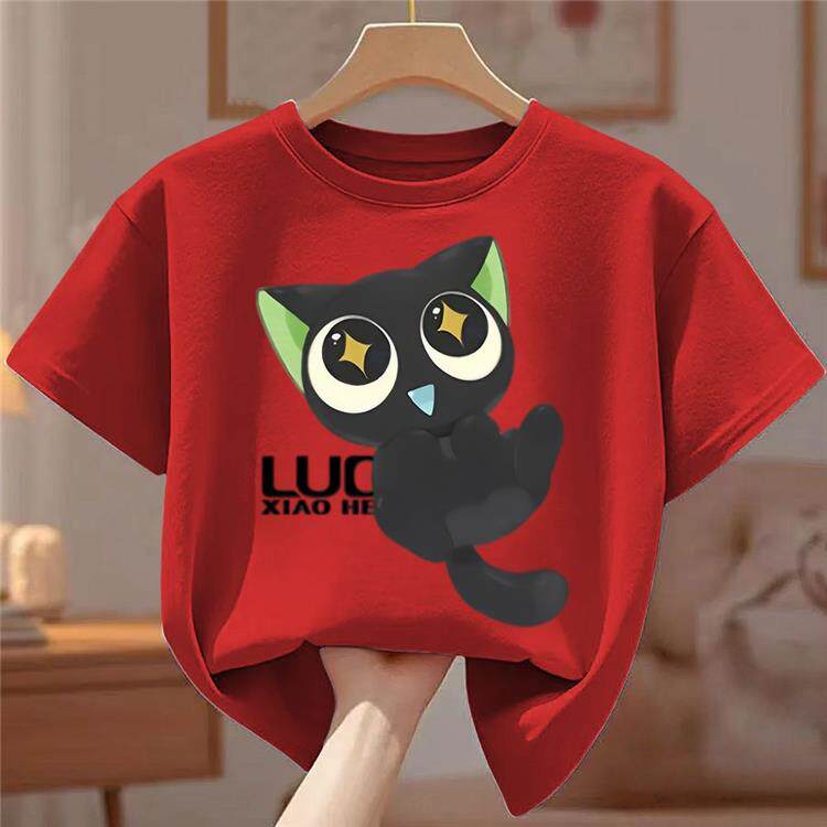 Luo Xiaohei Personality Summer Unisexs and Womens Short Sleeved Pure Cotton Round Neck Short Sleeved Unisexs and Womens Tshirt 3XL
Luo Xiaohei Personality Summer Unisexs and Womens Short Sleeved Pure Cotton Round Neck Short Sleeved Unisexs and Womens Tshirt 3XL