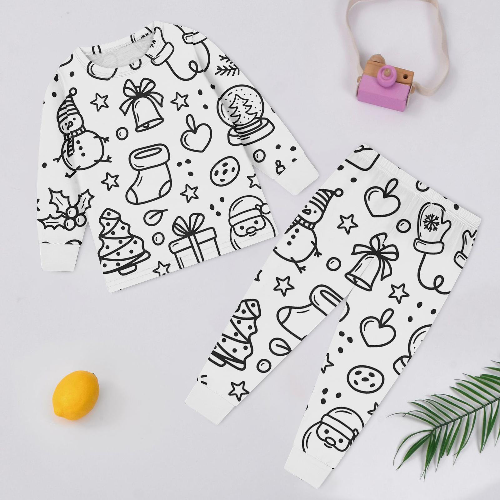 Детский модный комплект: Рождественский топ с дудлами и брюки с длинным рукавом и круглым вырезом 130
Детский модный комплект: Рождественский топ с дудлами и брюки с длинным рукавом и круглым вырезом 130