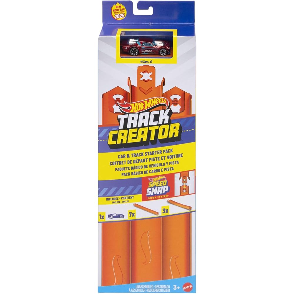 Hot Wheels Track Creator Starter Pack 1:64 Scale Diecast Vehicles 10ft Speed Snap Flex Track with 2 Adapters
Hot Wheels Track Creator Starter Pack 1:64 Scale Diecast Vehicles 10ft Speed Snap Flex Track with 2 Adapters