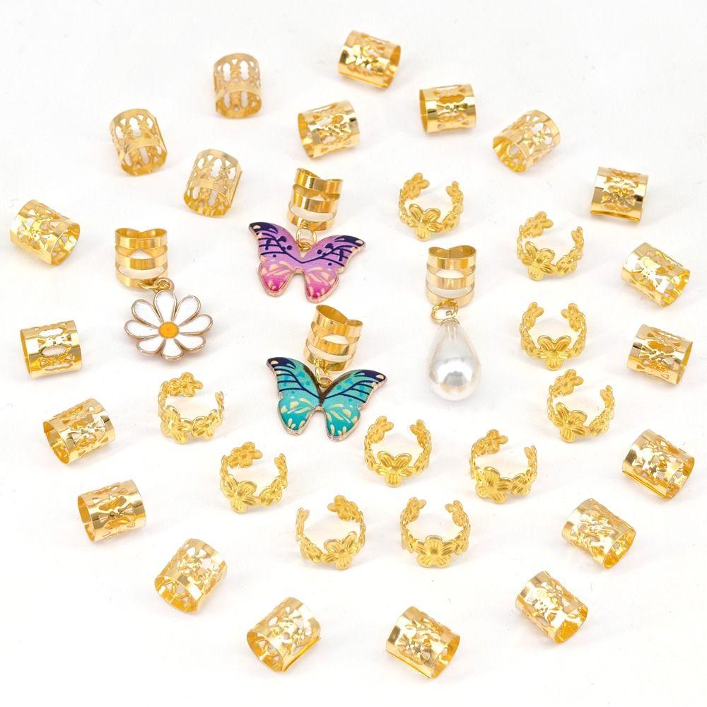 34pcs Hair Braiding Dreadlocks Beads Butterfly Hair Braid Tubes Hollow Out Hair Ring Hair Jewelry 34Pcs
34pcs Hair Braiding Dreadlocks Beads Butterfly Hair Braid Tubes Hollow Out Hair Ring Hair Jewelry 34Pcs