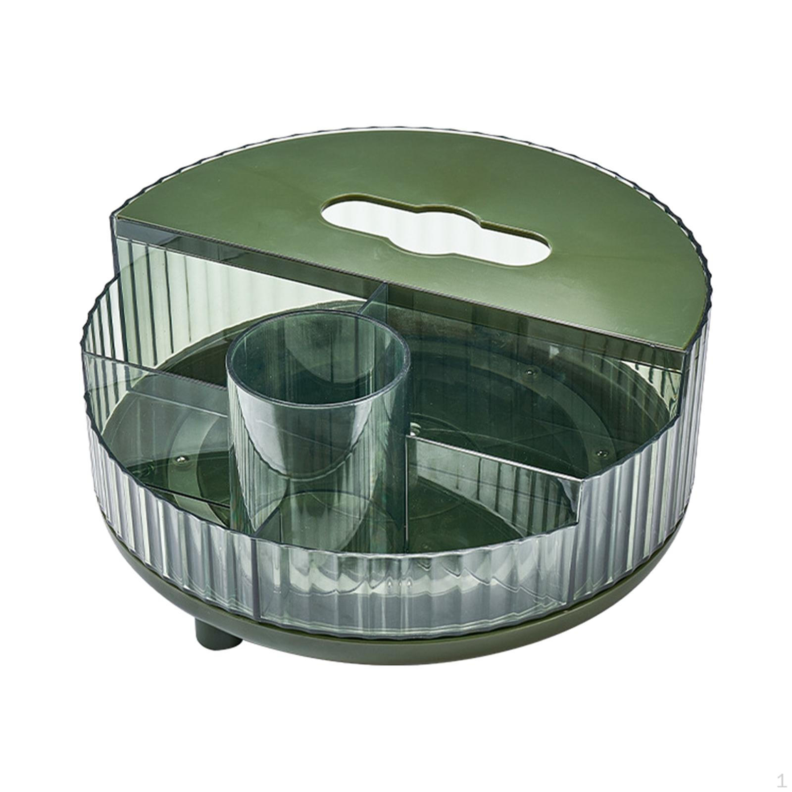Rotating Cosmetic Makeup Rack Organizer, Large Capacity Multi Grids Storage Case for Bathroom Table Green with Lid
Rotating Cosmetic Makeup Rack Organizer, Large Capacity Multi Grids Storage Case for Bathroom Table Green with Lid