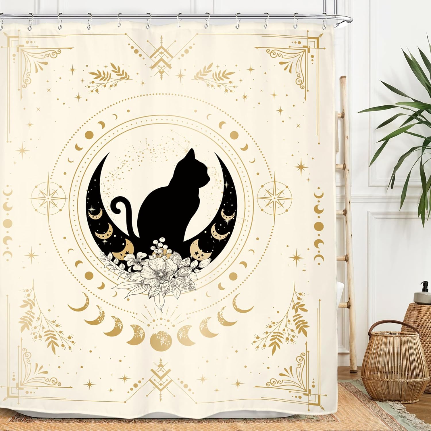 Moon Phase Celestial Moonlit Gothic Shower Curtain Set Zodiac Constellation Astrology Tarot Witch Polyester Waterproof Cloth W60H190(CM)-1 Pcs
Moon Phase Celestial Moonlit Gothic Shower Curtain Set Zodiac Constellation Astrology Tarot Witch Polyester Waterproof Cloth W60H190(CM)-1 Pcs