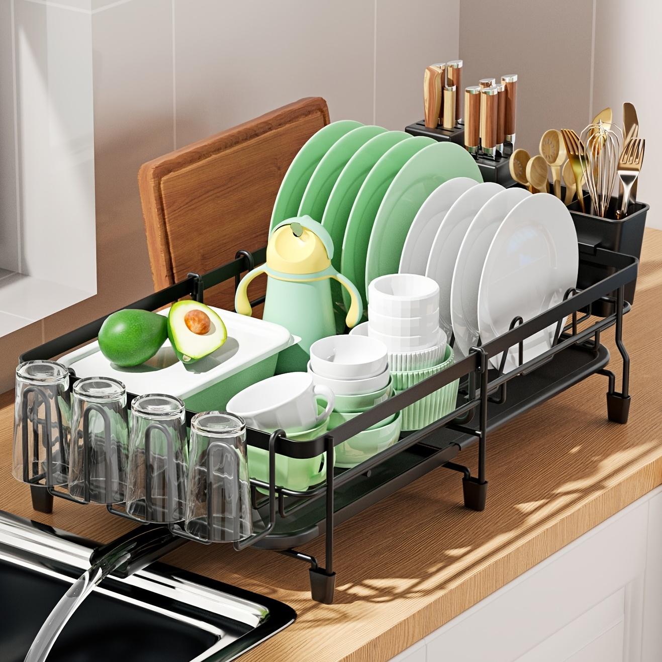 1pc large utensil drying rack, extendable utensil rack, multifunctional utensil rack for kitchen counter.
1pc large utensil drying rack, extendable utensil rack, multifunctional utensil rack for kitchen counter.