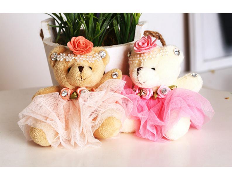 Mini Cute Sitting Bear Plush Wedding Keychain Doll Set 10cm
Mini Cute Sitting Bear Plush Wedding Keychain Doll Set 10cm