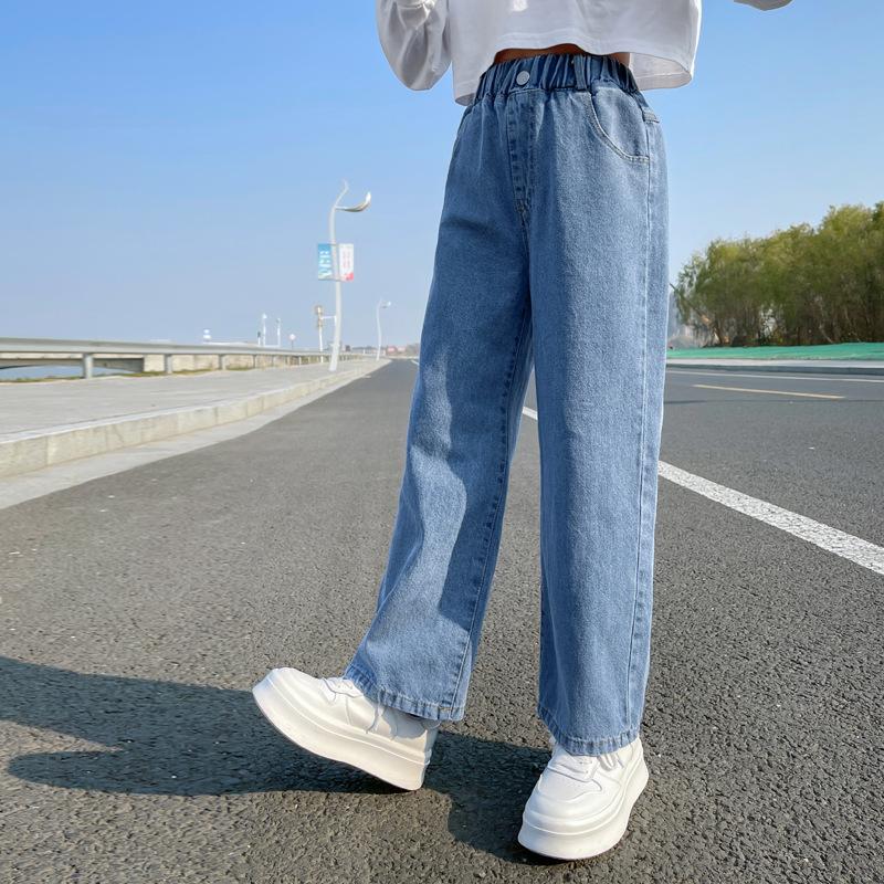 Casual Style Jeans For Girl Teenage Clothes Elastic High Waist Denim Wide Leg Pants Spring Big Kids Straight Trousers 5-14Y 6 синий
Casual Style Jeans For Girl Teenage Clothes Elastic High Waist Denim Wide Leg Pants Spring Big Kids Straight Trousers 5-14Y 6 синий