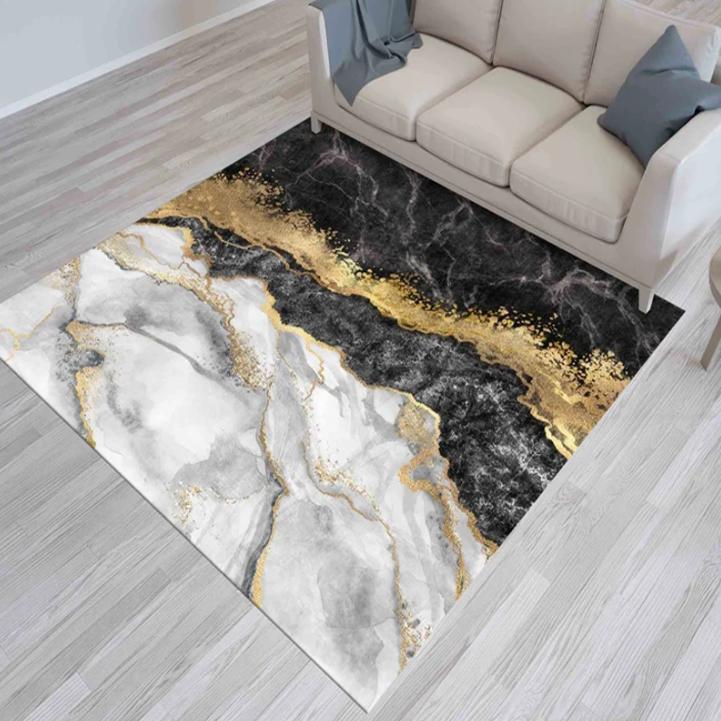 Marble Rug Luxury Black and Gold Abstract Area Rug Modern Geometric Living Room Carpet Elegant Rug Minimalist Home Decoration 40X60cm
Marble Rug Luxury Black and Gold Abstract Area Rug Modern Geometric Living Room Carpet Elegant Rug Minimalist Home Decoration 40X60cm