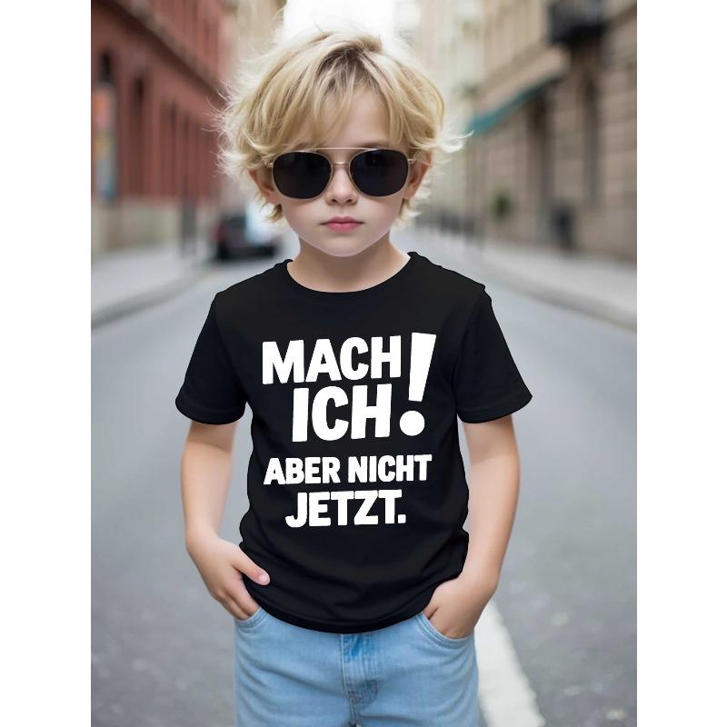European sizes Boys German Slogan T-Shirt(I Do It!) - Summer Short Sleeve Casual Top 98cm чёрный
European sizes Boys German Slogan T-Shirt(I Do It!) - Summer Short Sleeve Casual Top 98cm чёрный