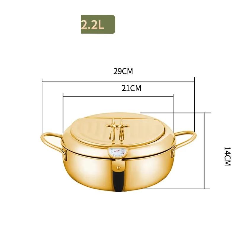 Фритюрниця з нержавіючої сталі 1 шт. побутова з подвійним дном, економія олії, контроль температури, спеціальне кухонне приладдя для газової та індукційної плити
Фритюрниця з нержавіючої сталі 1 шт. побутова з подвійним дном, економія олії, контроль температури, спеціальне кухонне приладдя для газової та індукційної плити