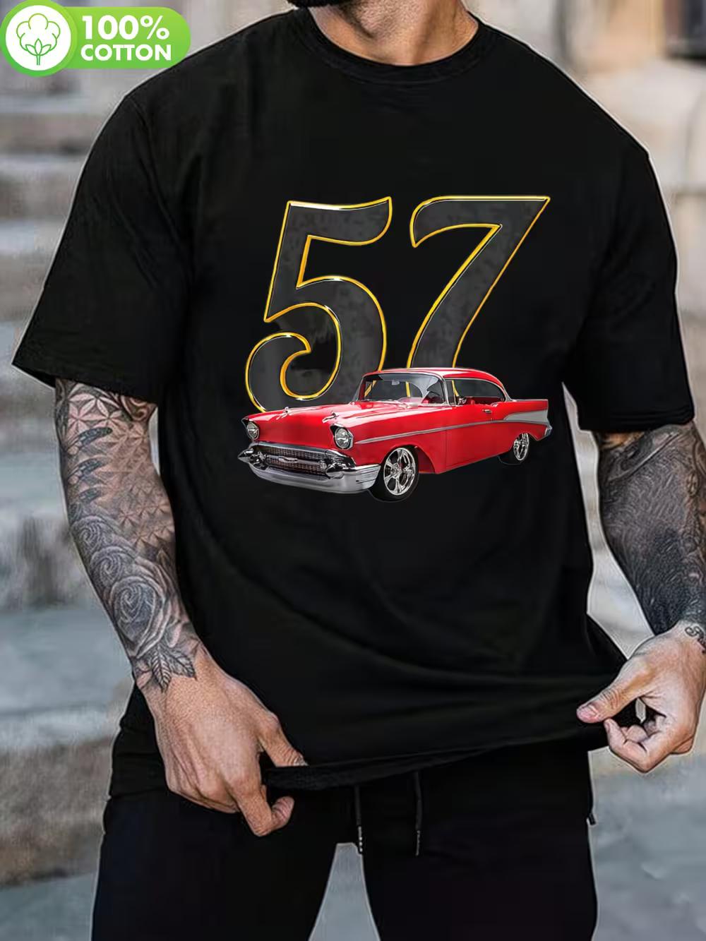 Men S Vintage 1957 Red Car Graphic T-Shirt | Soft S
Men S Vintage 1957 Red Car Graphic T-Shirt | Soft S